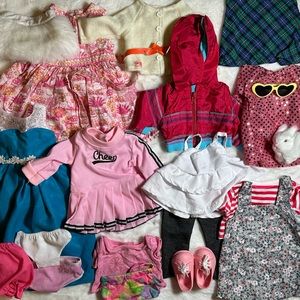 Random Lot of 18 inch Doll Clothes (Mix of American Girl, Our Generation & OB)